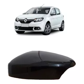 Capa Retrovisor Sandero 2015 2016 2017 2018 19preta P/ Pisca