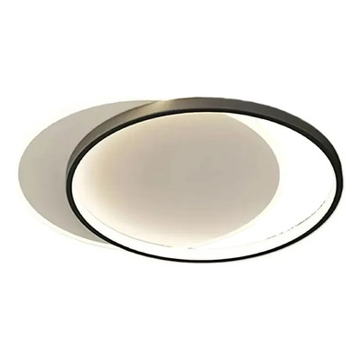Plafon Led Eclipse 2 Negro Diseño Moderno 40w Cct Lda82040-n Negro