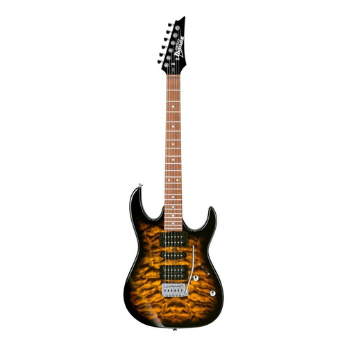 Guitarra eléctrica Ibanez RG GIO GRX70QA gio de álamo sunburst brillante con diapasón de amaranto