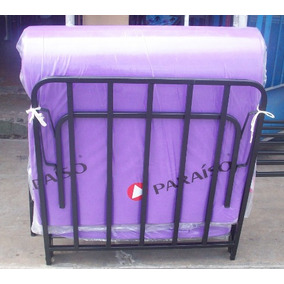 Cama Plegable Plaza Y Media Tipo Comodoy+colchon 4 Pulgadas
