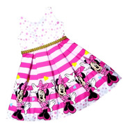 Vestido De Cumpleaños Para Niña Minnie Mouse - Ig