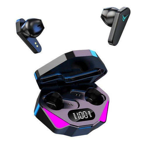 Audífonos Inalámbricos X15 Bluetooth Gamer Led Multicolor Color Negro