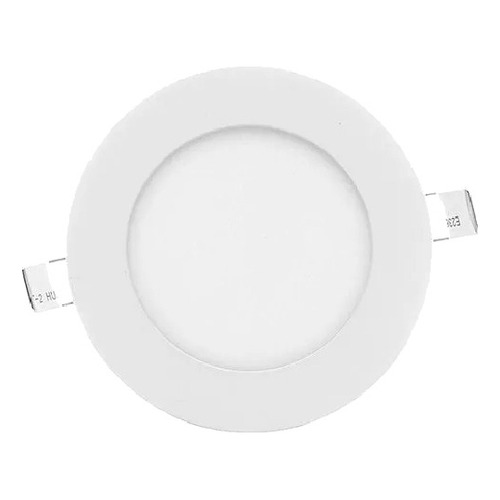 Plafón Panel Led Sica Redondo Embutir 6w Cálido / Frío Color Luz Cálida