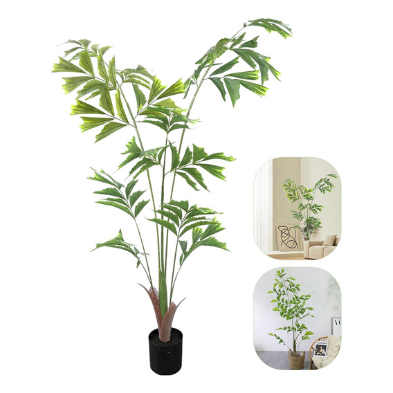 Planta Artificial Palmera Areca Decorativa Árbol Falso 160cm
