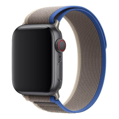 Correa Trail Para Apple Watch 38 / 40 / 41 mm - Color Gris / Azul - Todas Las Series