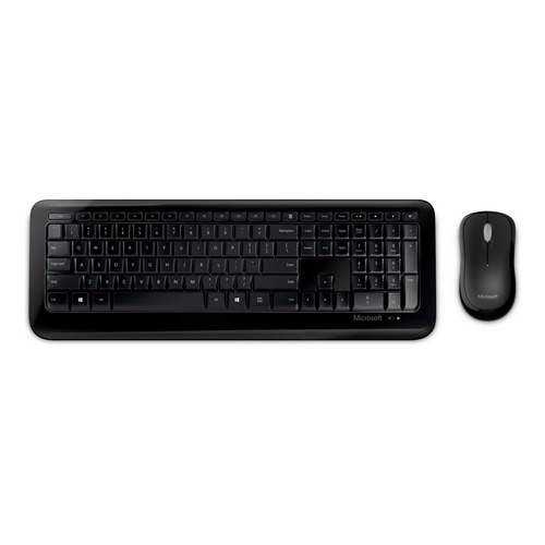 Kit de teclado y mouse inalámbrico Microsoft Wireless Desktop 850 Portugués Brasil de color negro