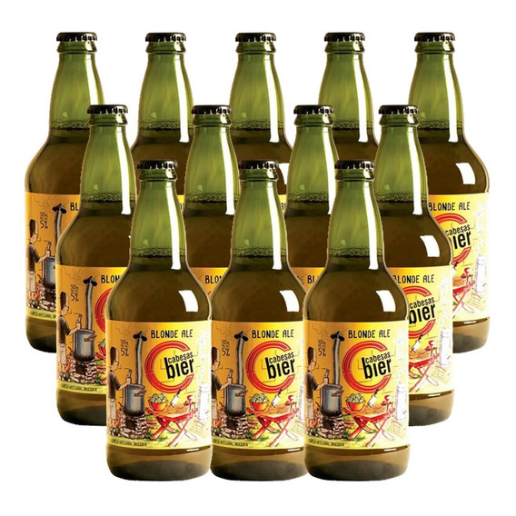 Pack X12 Cervezas Artesanales Cabesas Bier Blonde Ale 500ml