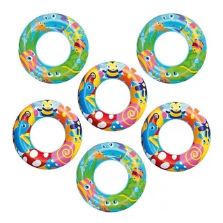 Salvavidas Inflable Colores Para Niño/niña Pack 6 Pz Mayoreo