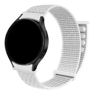 Pulseira Nylon Loop Compatível Com Galaxy Watch 4 40mm Cor Branco
