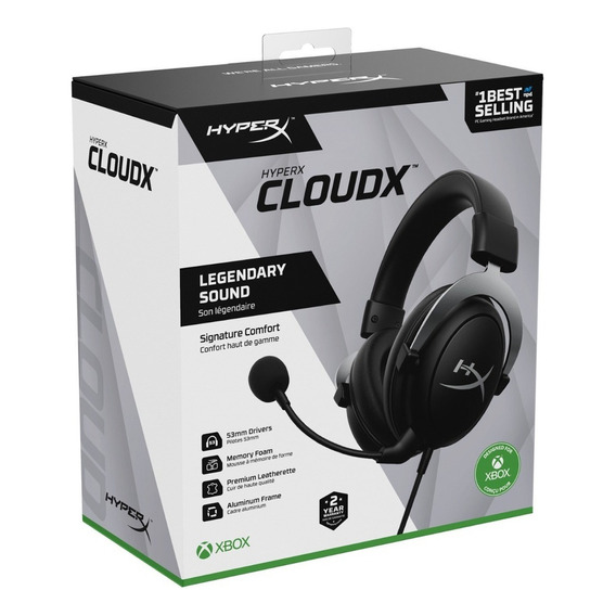 Auriculares Hyperx Cloudx Para Juegos Xbox Color Negro Color de la luz Sin Luz