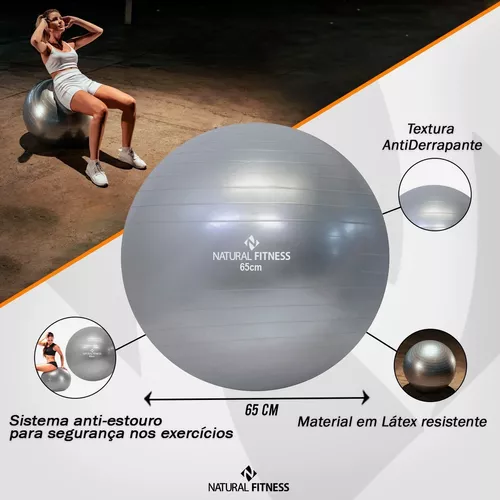 Bola Western Inflável para exercícios Pilates 65cm - Cores Sortidas -  Colorido