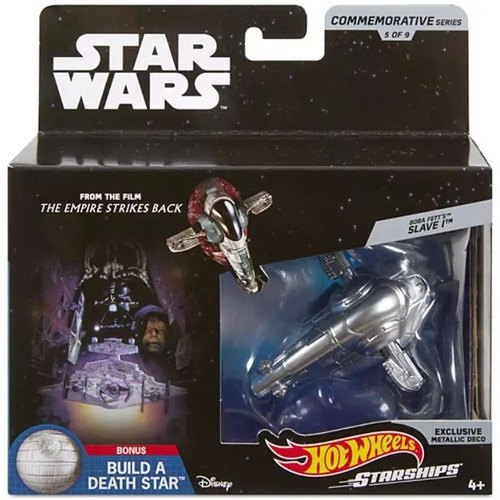 Hot Wheels Star Wars Boba Fett's Slave 1 Commemorative Serie Color Plateado