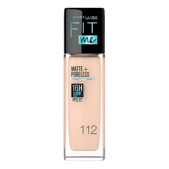 Base de maquillaje líquida Maybelline New York Fit Me Matte + Poreless Base De Maquillaje Fit Me Matte Maybelline 230 Natural Buff tono 112 natural ivory - 30mL