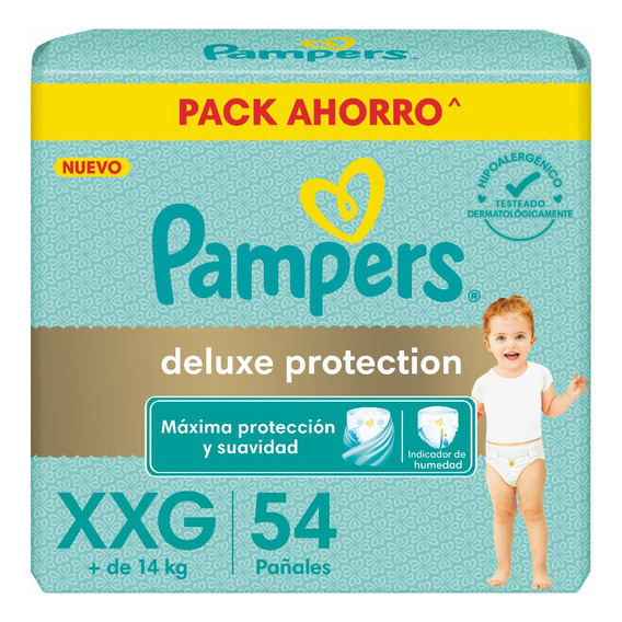 Pampers Premium Deluxe Talle Xxg X 54un Pack Ahorro