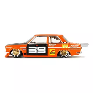 Mini Gt - Kaido House Datsun 510 Sport Caja Verde Esc 1:64 Color Naranja