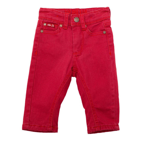 Pantalon Algodón Invierno Niño Rojo