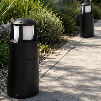 Baliza Aluminio Exterior D101/1 E27 Negro Negro
