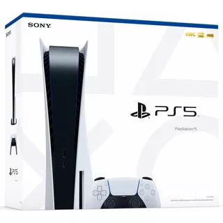 Console Sony Playstation 5, Ssd 825gb, Controle Sem Fio Dualsense, Com Mídia Física, Branco