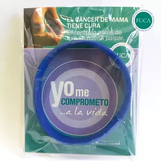 Pulsera De Silicona Azul - Fundación Cáncer Fuca