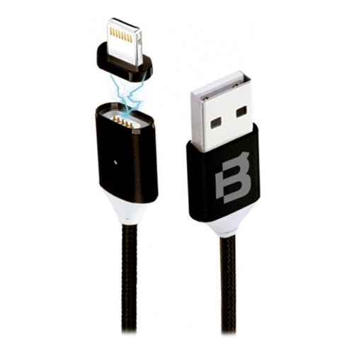 Cable Lightning Macho Magnetico - Usb A Macho Blackpcs 1m /v Color Negro