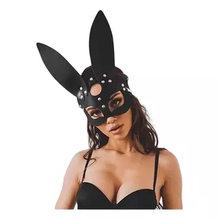 Máscara Ariana Grande Coelha Coelhinha Bunny Mask Cor Preto Coelho