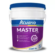 Pintura Vinílica Premium Master Acuario 19 L. Color Blanco