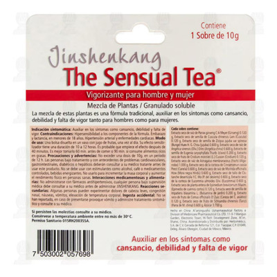 The Sensual Tea Vigorizante Para Hombre Y Mujer