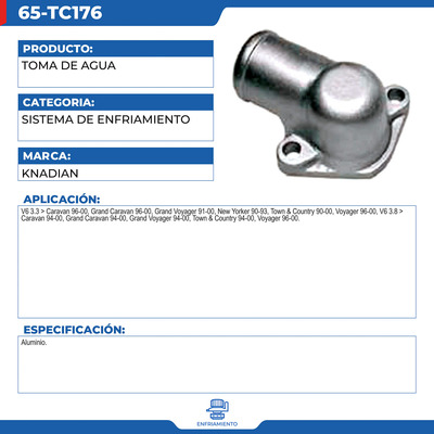 Toma De Agua Dodge Grand Caravan 1994-2000 V6 3.8