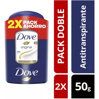 Dove Pack 2 Unidades Desodorante En Barra Original 50gr