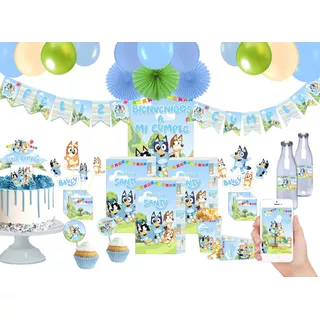 Kit Cumpleaños Imprimibles Bluey Editable