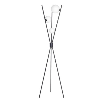 Lampara De Pie Tripode Luna 3 Luces Negro Luz Desing Opal