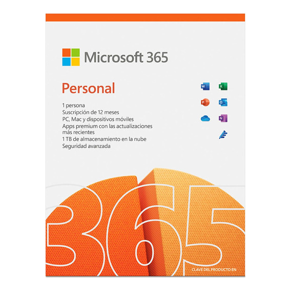 Microsoft Office 365 Personal 1 Usuario 12 Meses