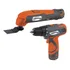Taladro Atornillador + Multitools Gladiator Tmu812kbvm Fama Color Naranja