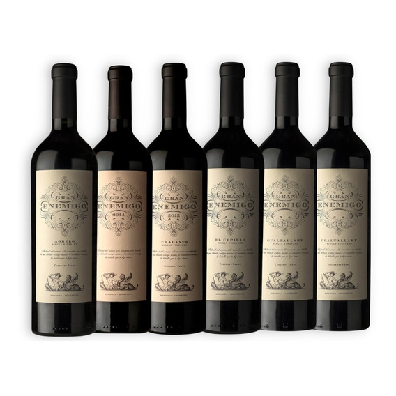 Mix Vino Gran Enemigo Caja X6u 750ml Aleanna Wines Mendoza