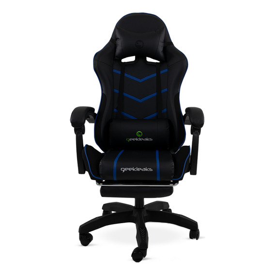 Silla Gamer De Escritorio Giratoria Ergonómica Reclinable Color Azul