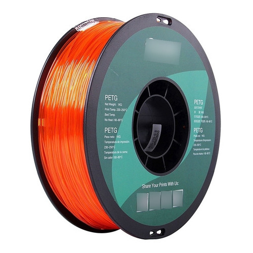 Filamento Esun Premium Petg 1kg 1.75 Mm Color Naranja Solido