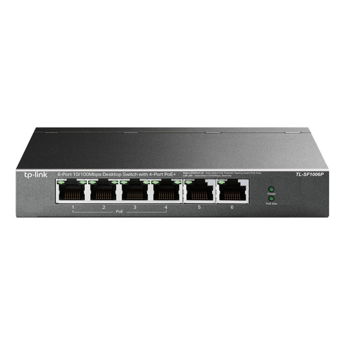 Tp Link Switch De 6 Puertos 10/100 4 Puertos Poe+ Tl-sf1006p