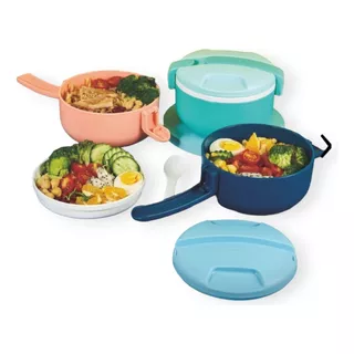 Lunchera Vianda Redonda Sin Divisiones Gel Refrigerante