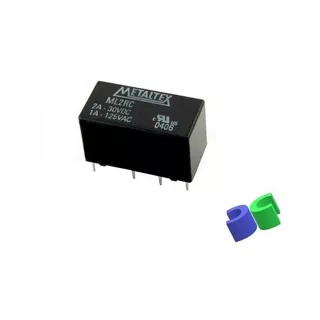 10pç - Relê Ml2rc2 12v - 2amp - 2c - 8pinos -  Metaltex