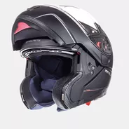 Casco Mt Helmets Atom Sv Solid Negro Mate Abatible Para Moto