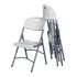Silla Plegable De Plástico Y Acero Para Jardín Camping LG Color Blanco Blanco