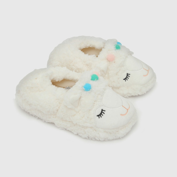 Pantufla Para Niña Blanca (28 A 38)