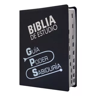 Biblia De Estudio Gps Tla, 24x17cm. Imit. Piel, Azul, Indice