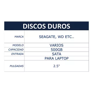 Remate Discos Duros Para Laptop 500gb (usados) Envío Gratis!