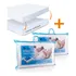 Combo Protector de Colchón King Acolchado + 2 Almohadas Ortopédicas con Gel Refrescante y Memoria Energy Plus