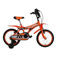 Bicicleta Infantil Slp Max Frenos V-brakes Color Naranja Con Ruedas De Entrenamiento  