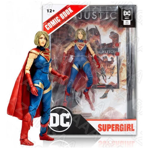 McFarlane DC Direct Injustice 2 Supergirl con cómic oficial