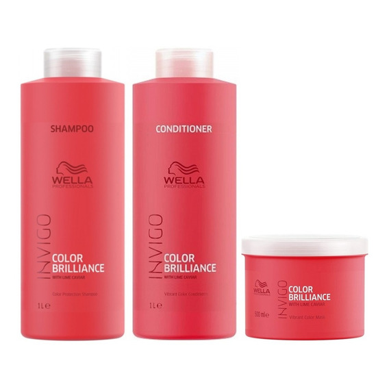 Shampoo 1000ml + Acond + Mascarilla Wella Invigo Brilliance