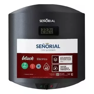 Termotanque Eléctrico 40 Lts Nuevo Señorial Family Black 2.0