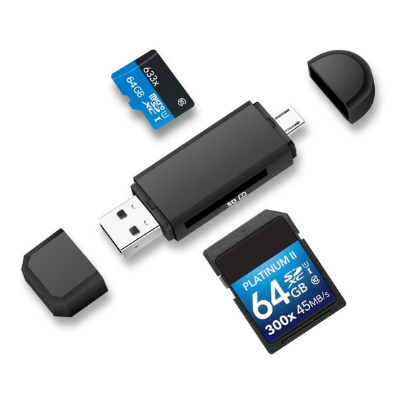 Kit Adaptador Usb C 3 En 1 - Lector De Memoria Sd - Otg Pc